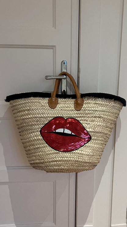 Ibiza-Korbtasche „Kiss“