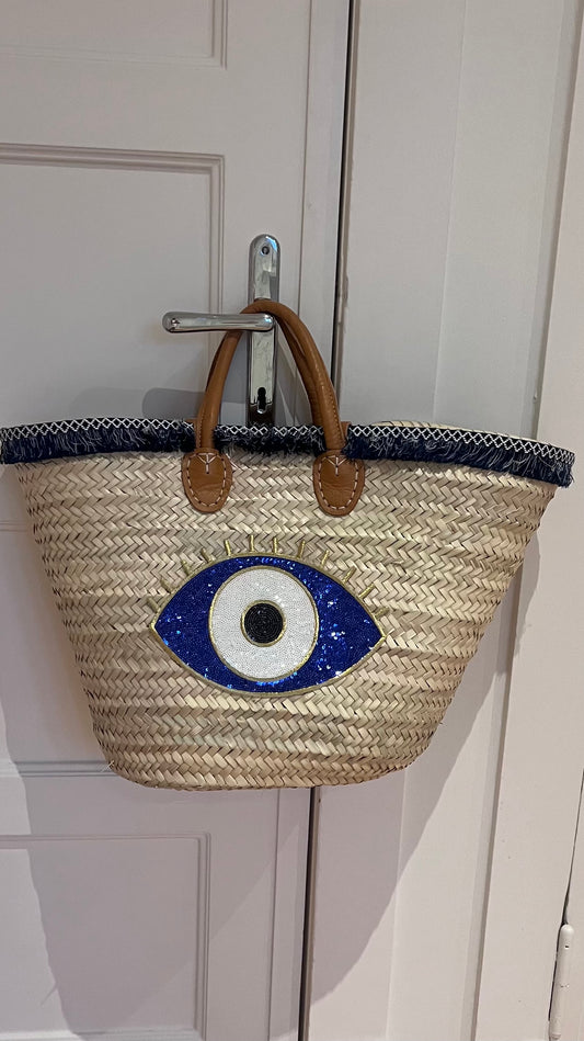 Ibiza-Korbtasche „Eye“